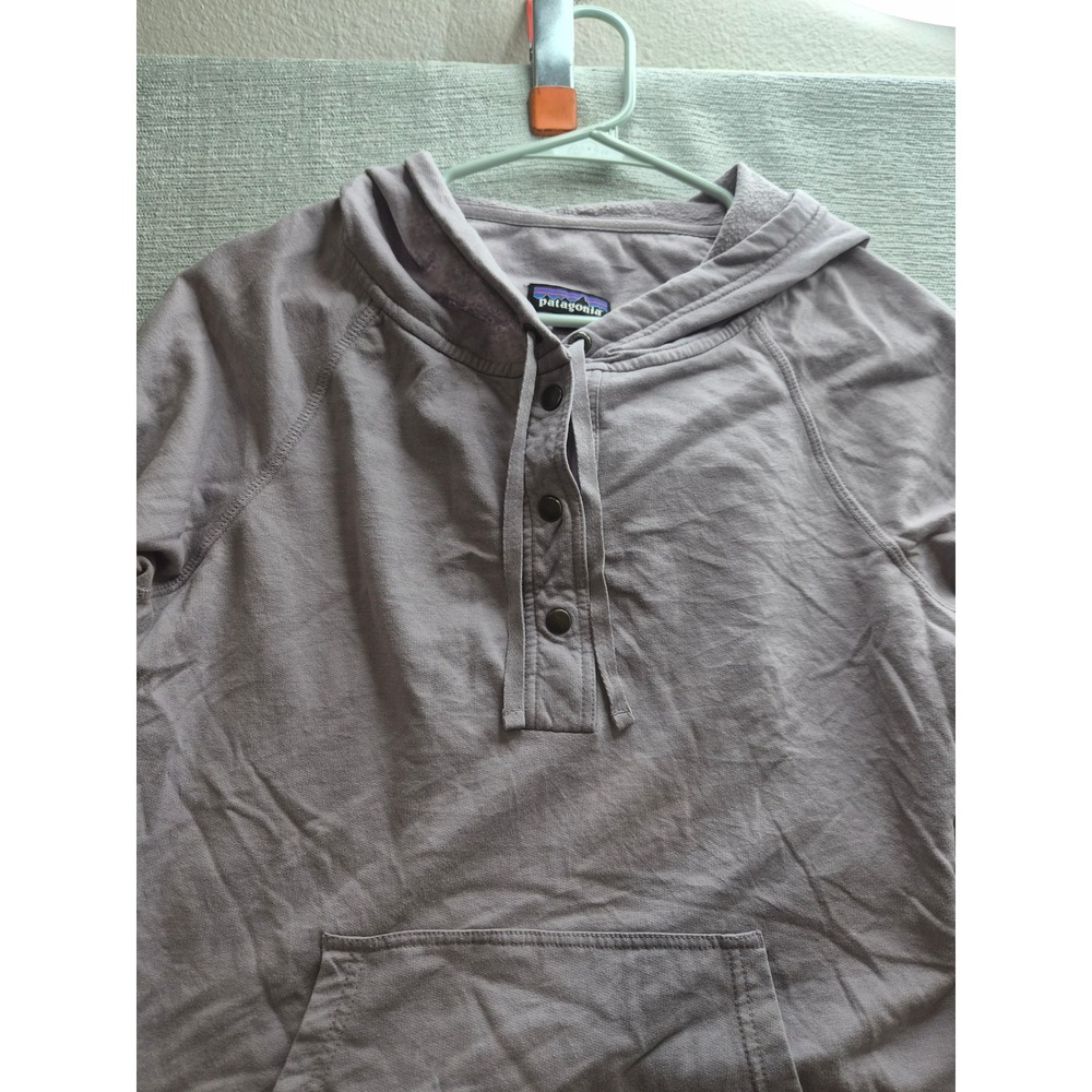 Patagonia Worn Wear Ahnya Pullover Hoodie Women Medium Light Purple Fleece Lined - Picture 2 of 11